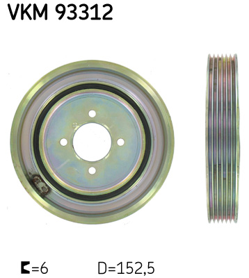 SKF Szíjtárcsa, főtengely VKM93312_SKF